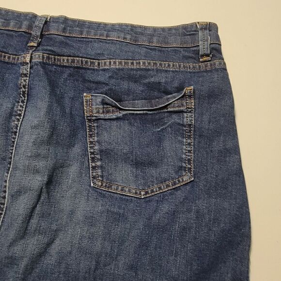 14R BODEN FLIP POCKET BLUE DENIM ABOVE KNEE JEAN SKIRT UK 18 / US 14 - Picture 8 of 12